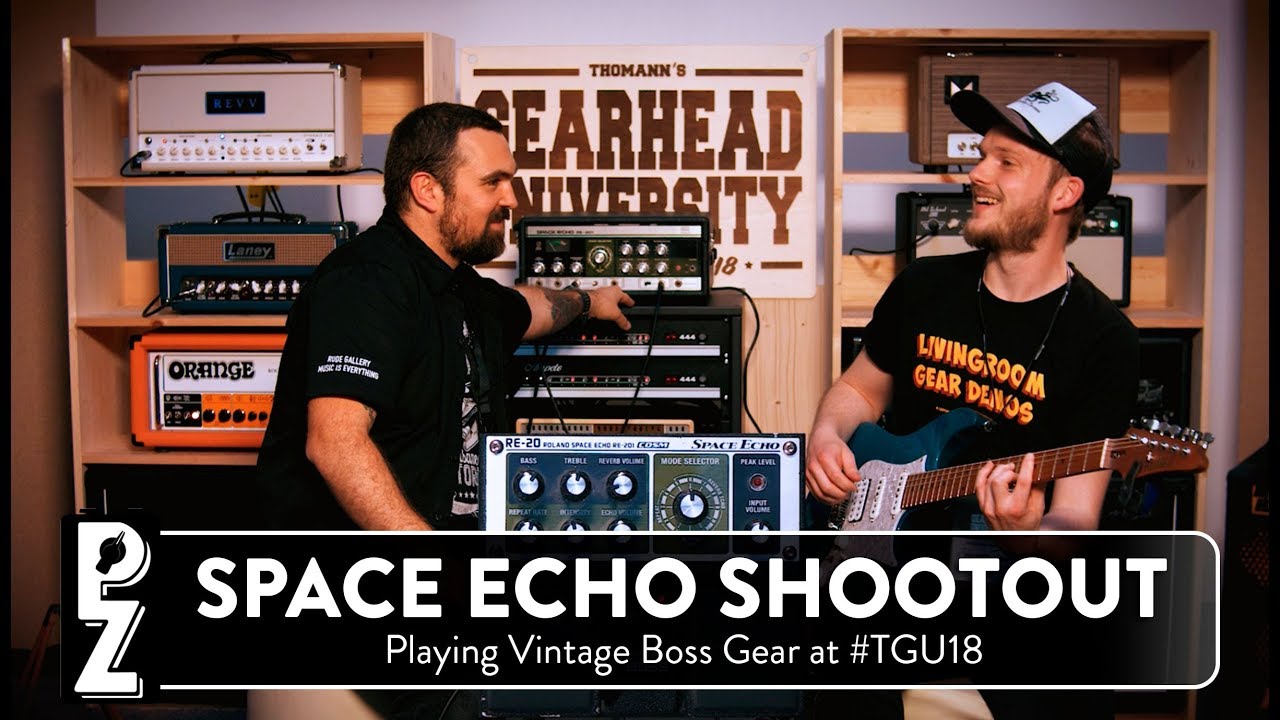 Roland RE-201 Space Echo VS Boss RE-20 at TGU18